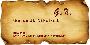 Gerhardt Nikolett névjegykártya