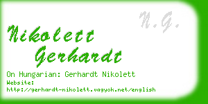 nikolett gerhardt business card